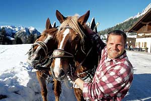 L&auml;ngdskid&aring;kning i Dolomiterna, Italien