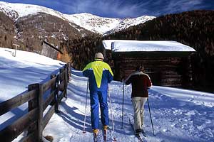 L&auml;ngdskid&aring;kning i Dolomiterna, Italien